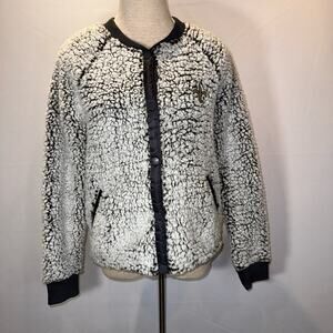 Wear by Erin Andrews Sherpa New Orleans NFL Jacket Women Bomber Size Small NWT